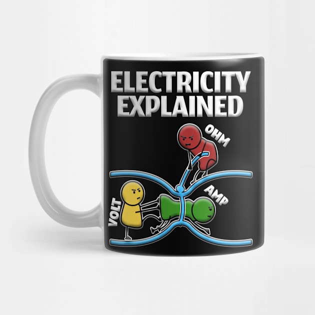 Funny Electrician Design Explains Electricity by SpruchBastler